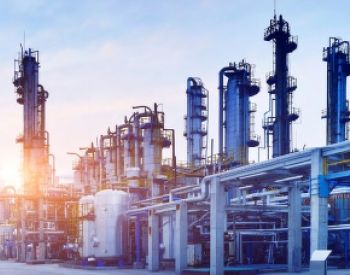 Refinery against the sun